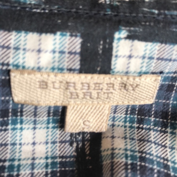 Burberry Brit blouse blue/black button up blouse - Picture 7 of 8